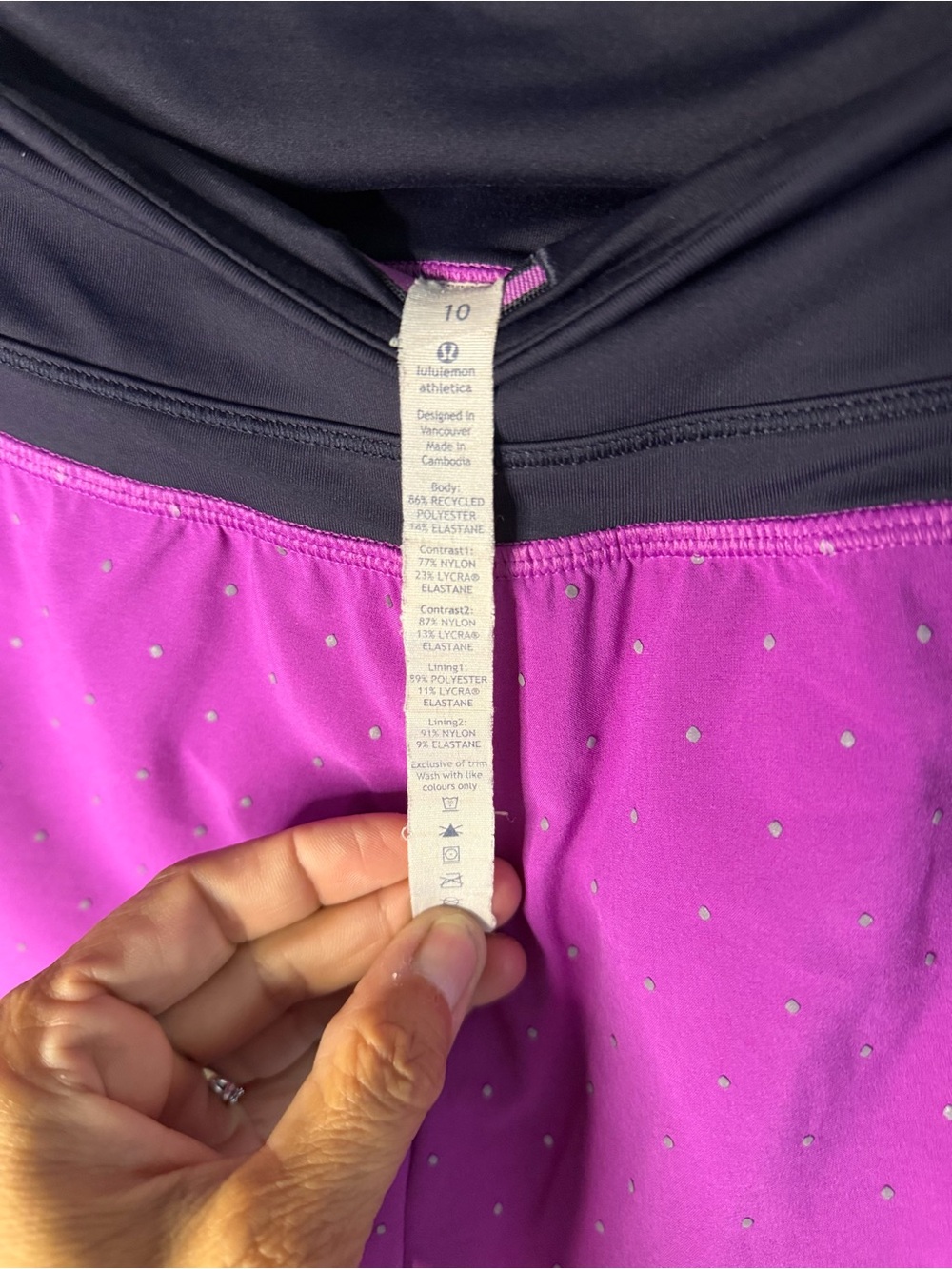 lululemon athletica Purple Athletic Shorts with Black Waistband - Picture 4 of 4